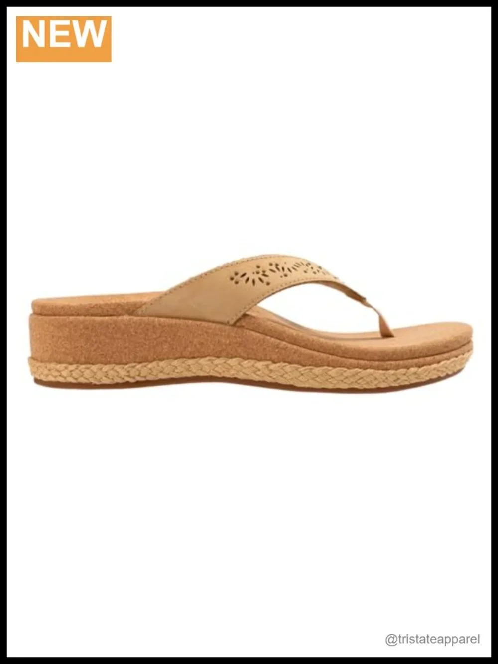 REVITALIGN Kate Stud Wedge Heeled Sandal With Leather Straps